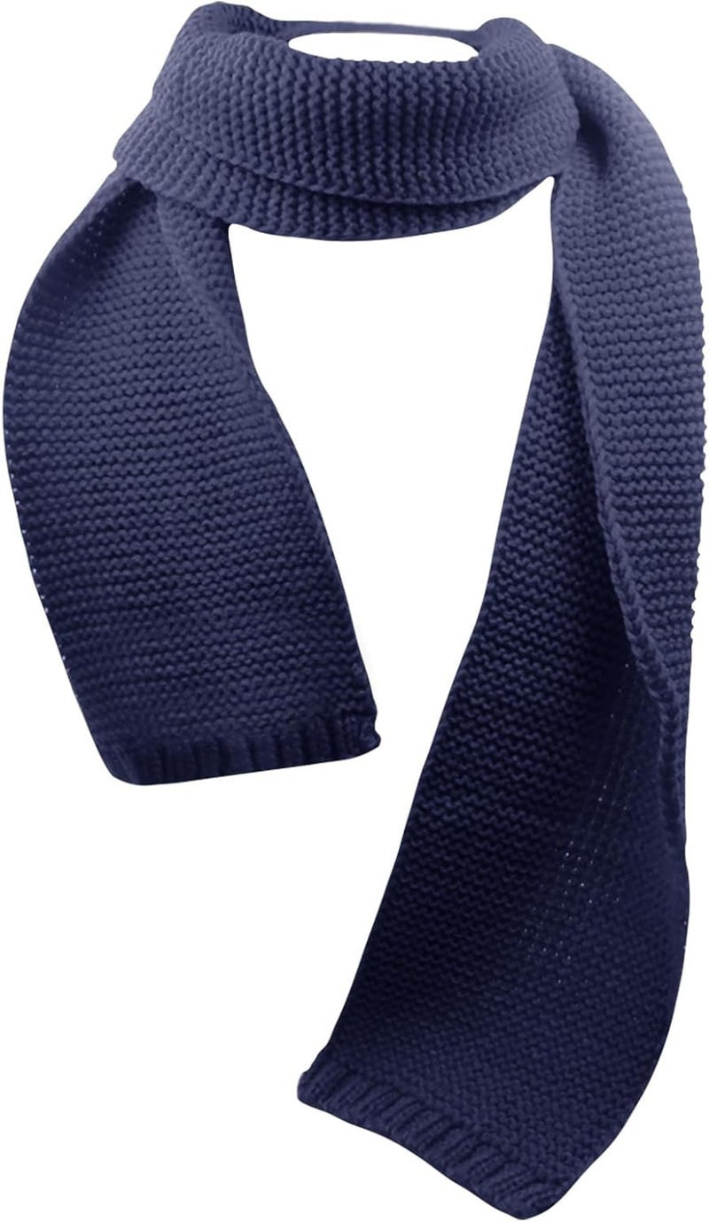 Piewag Kids Knit Scarf Toddler Winter Warm Scarves Neck Warmer Fashion Solid Color Scarf for Boys Girls - Image 2
